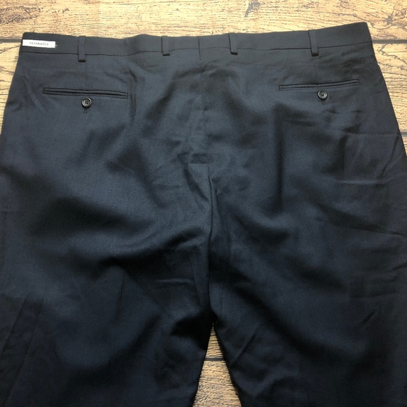 Pronto Uomo Platinim 44 Unhemmed Navy Flat Wool - Picture 5 of 7